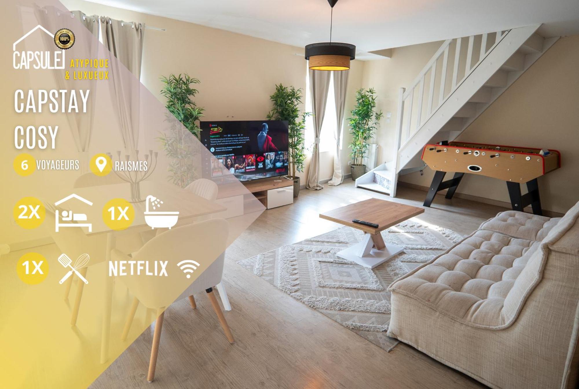 Capstay Cosy Centre 2 Chambres Babyfoot & Netflix Raismes 외부 사진